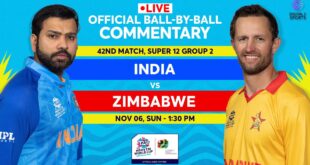 LIVE-Match-42-India-vs-Zimbabwe-OFFICIAL-Ball-by-Ball-Commentary-T20WorldCup2022